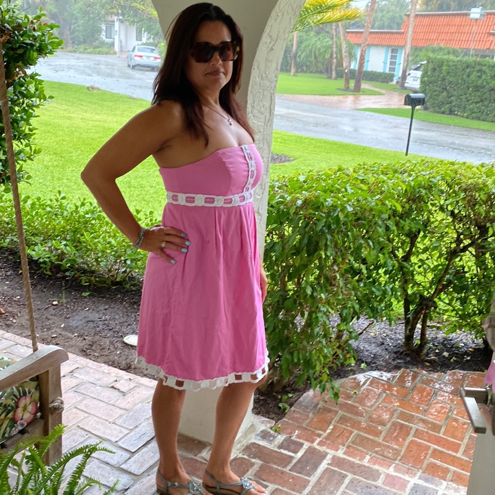 Lilly Pulitzer Betsy beaded embroidered Dress-Size 10 - Picture 3 of 8